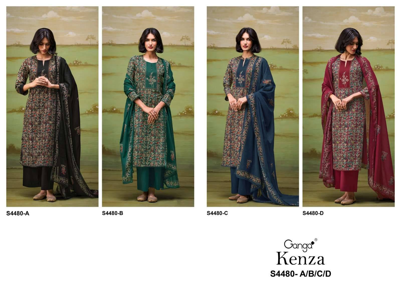KENZA 4480 Series By GANGA FASHION Stylish Beautiful Colourful Cotton Dresses At Wholesale Price